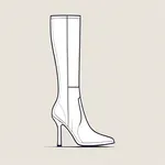 knee-high white boots image